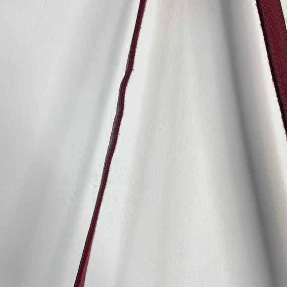 Fossil Dawson Top Zip Pebbled Leather Crossbody Shoulder Bag Purse Wine Burgundy - Picture 15 of 15